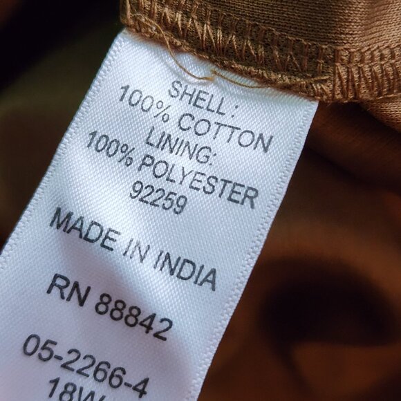 Roamans Dress Womens Plus Size 18W Brown Paisley Short Sleeve Maxi Cotton Boho - Picture 8 of 9